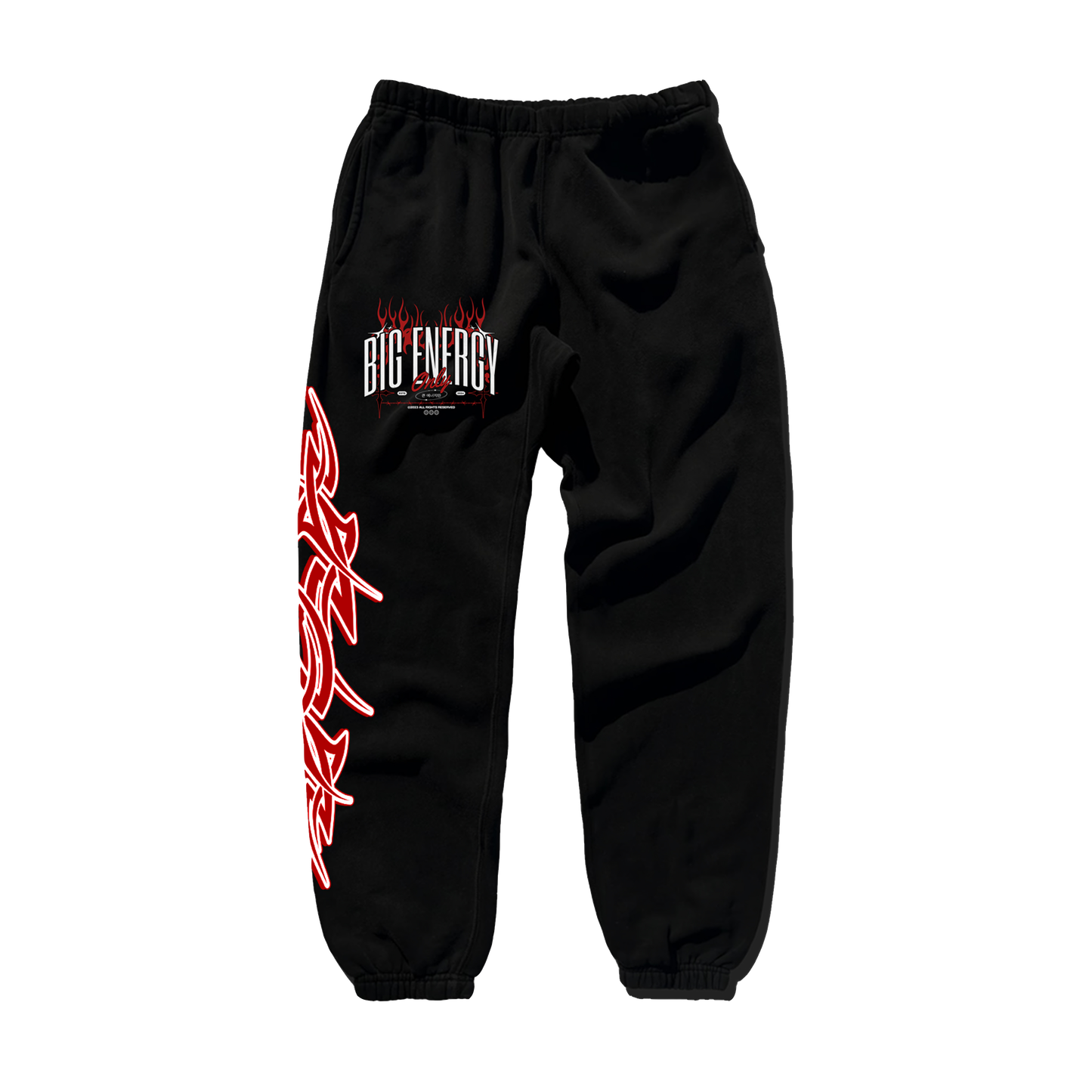 BIG ENERGY BRAND-SWEATS - BLACK