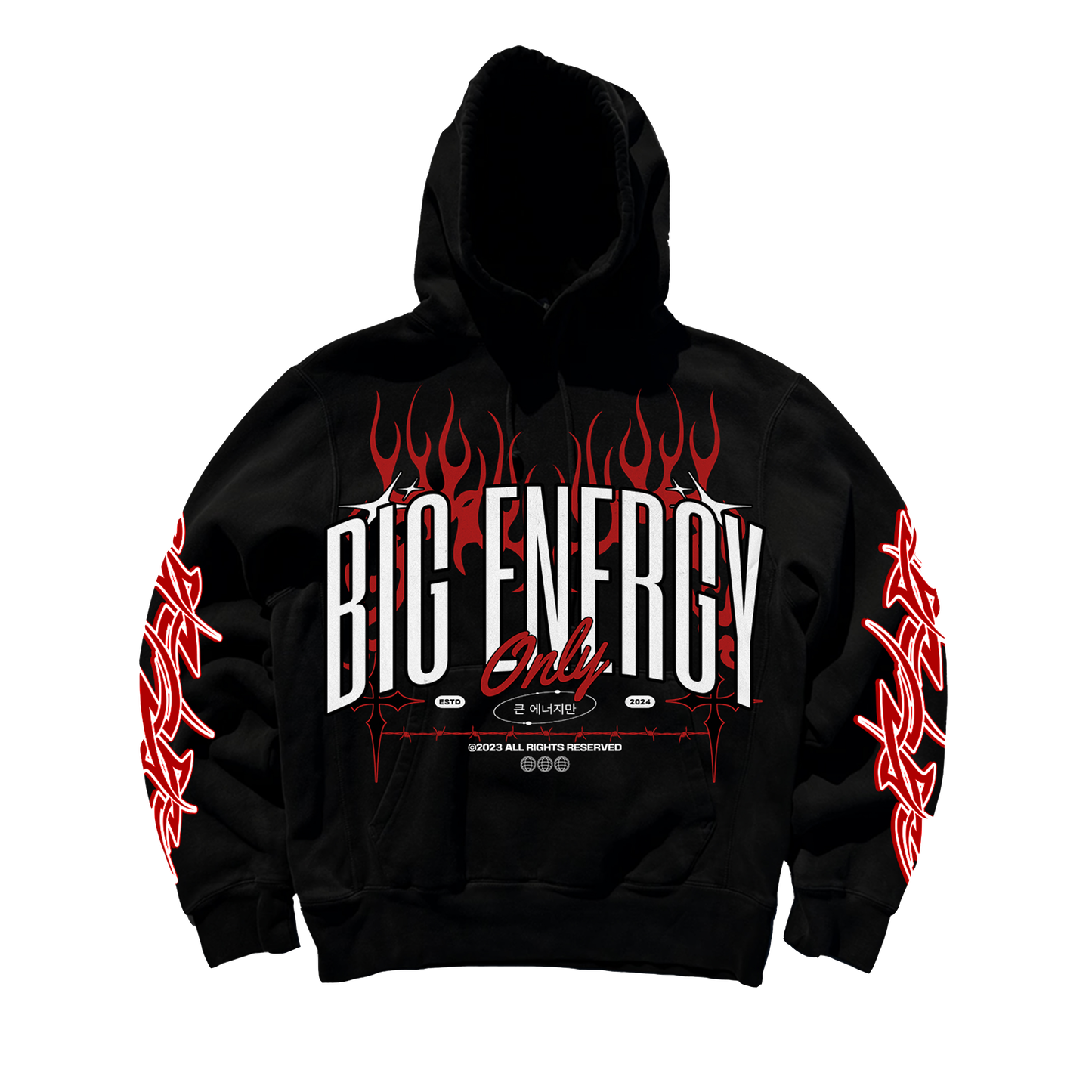 BIG ENERGY HOODIE - BLACK